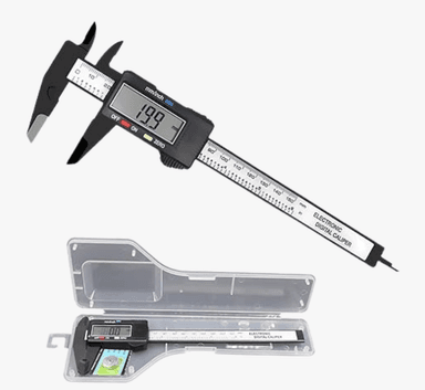 Calibrador digital con pantalla LCD, 0 a 6 pulgadas, conversión de pulgadas/mm
